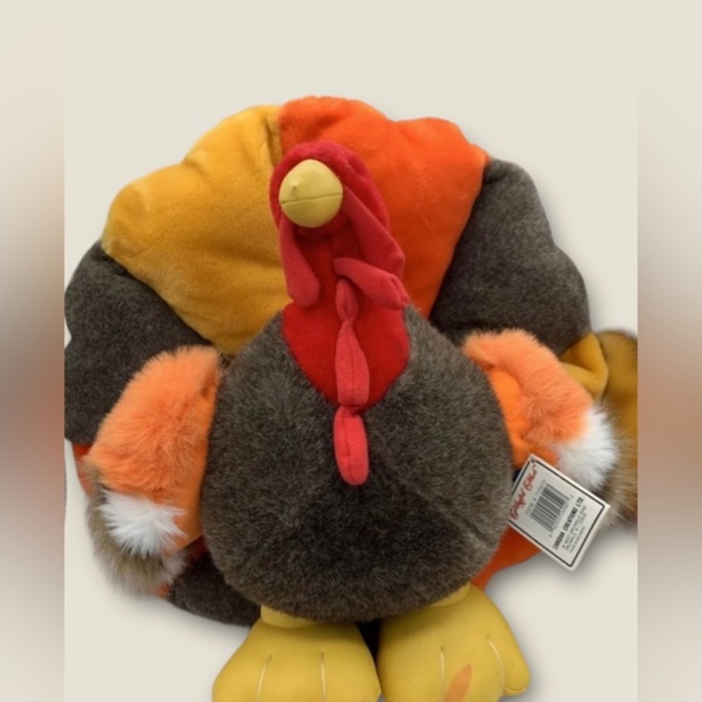 VTG 1988‎ Plush Turkey Chrisha Creation Limited Playful Thanksgiving 19" w/Tag✅
